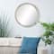 26" Gold Metal Wall Mirror with White Wood Beading